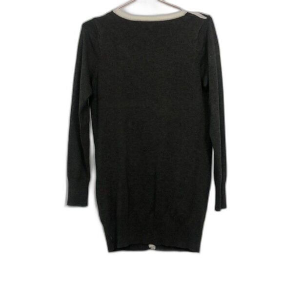 Lapis Boyfriend Striped Wool Cardigan Gray&White New Without Tags Small RM-C - Picture 6 of 6